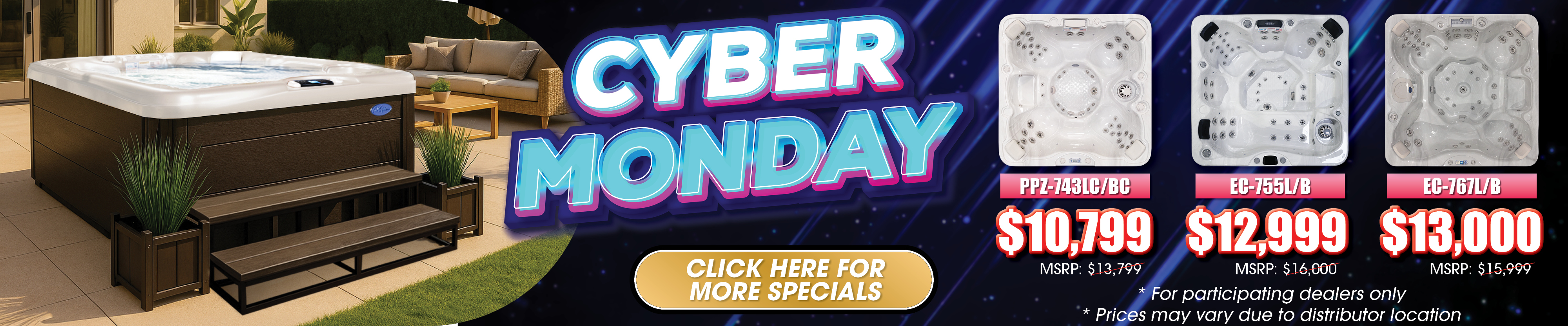 Calspas hot tub being used in a family setting - Euless