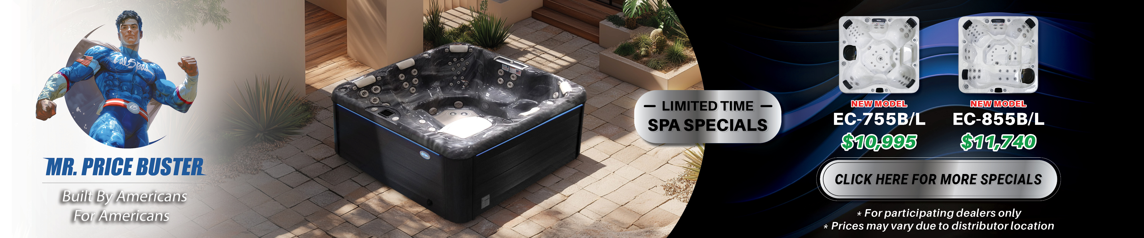Calspas hot tub being used in a family setting - Euless